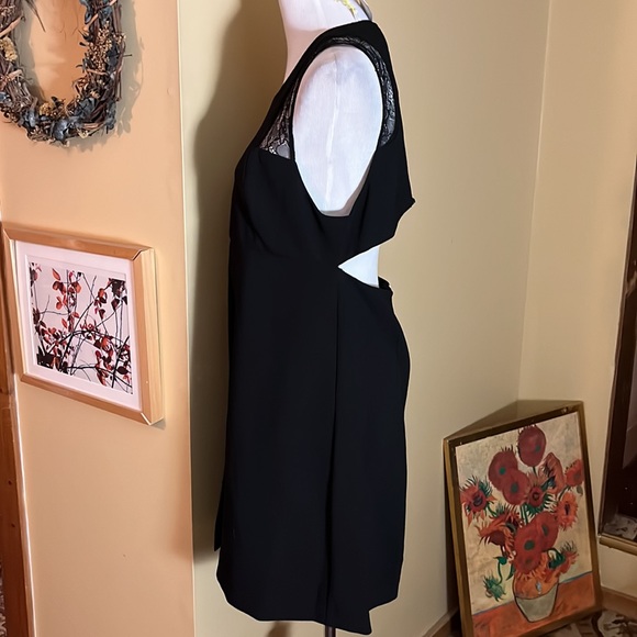BCBG Size 12 LBD Fit-N-Flair CutOut Lace Apron Pencil Dress Elegant Sexy $299NEW - Picture 12 of 16